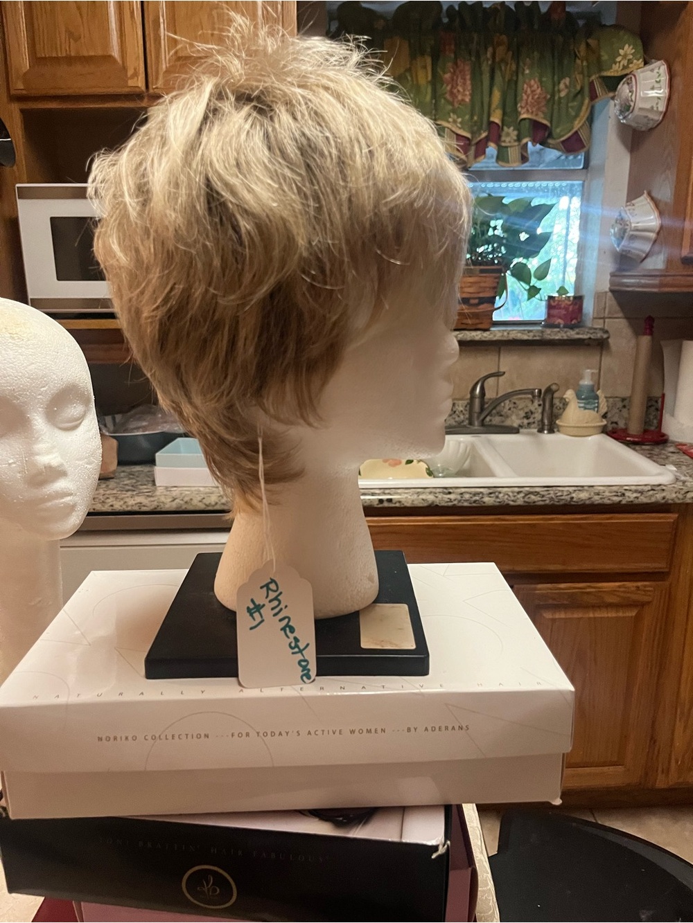 Rhinestone #1 Blonde Short Layered Wig -